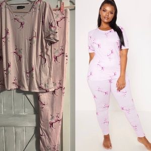 Unicorn PJ set Pretty Little Thing